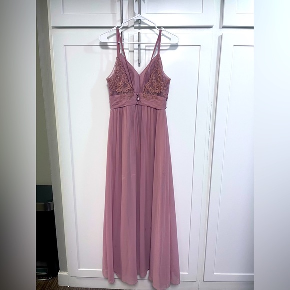 Azazie Blake Bridesmaid Dress in Dusty Rose - Custom size 6 - Picture 2 of 2